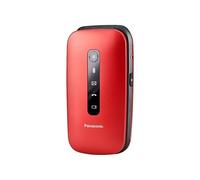 Panasonic KX-TU550EXR Téléphone Portable à Clapet 4G, Appareil Photo 1,2MP, Grand Écran 2,8"", Autonomie Veille 300h, Rouge