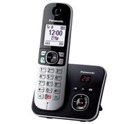 Panasonic KX-TG6861JTB Téléphone Numérique Sans Fil Avec Messagerie, Base et Récepteur Unique, Identifiant d'Appel, Verrouillage d'Appel et Automatique, Écran