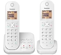 PANASONIC - KXTGC422FRW - Téléphone sans fil duo - Répondeur - Blocage appels - Mode Eco - 120 numéros - Blanc