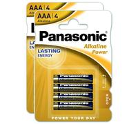 PANASONIC Lot de 2 Blisters de 4 Piles Alcaline Power Bronze LR03 AAA 1.5 V