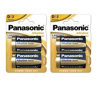 Panasonic Lot de 2 Lots de 2 Piles Alcaline Power LR20/D (Mono) 1,5 V