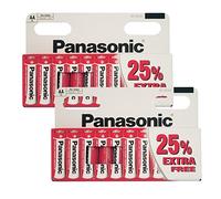 Panasonic Lot de 20 Piles AA Zinc Rouge