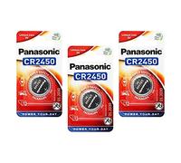 PANASONIC Lot de 3 Blisters 1 Pile Bouton Lithium Power CR2450 3 V