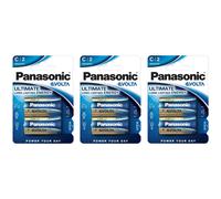 Panasonic Lot de 3 Blisters de 2 Piles Evolta Baby C LR 14