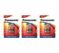 PANASONIC Lot de 3 Blisters de 2 Piles Photo CR2 Lithium - 3V