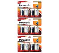 Panasonic Lot de 3 Blisters de 4 piles POWER GOLD LR20