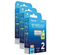 Panasonic Lot de 3 Eneloops Pack 2 Piles Rechargeables Mignon AA 2000mAh Ni-MH