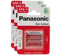 Panasonic Lot de 3 Packs de 4 Piles Red Zinc-Carbon AAA R03-1,5 V