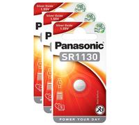 Panasonic Lot de 3 Piles Bouton Oxyde D'argent SR54 (SR1130 EL) 1,55 V
