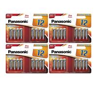 Panasonic Lot de 4 Blisters de 12 piles Pro Power LR6 Mignon AA 1,5V