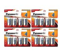 Panasonic Lot de 4 Blisters de 4 piles POWER GOLD LR20