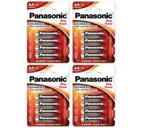 Panasonic Lot de 4 Blisters de 4 Piles Pro Power Alcaline LR6/AA (Mignon) 1,5 V