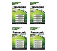 Panasonic Lot de 4 packs 4 Piles Rechargeable Evolta NiMH AAA (Micro)/HR03 - 900 mAh
