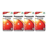 Panasonic Lot de 4 Piles bouton SR41 (SR41 EL) silver oxide 1.55 V