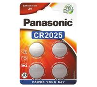 Panasonic Lot de 4 piles boutons au lithium CR2025 DL2025 3 V