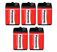 Panasonic Lot de 5 Piles Special Power 4R25X RED Zinc-Carbon 6 V 7Ah