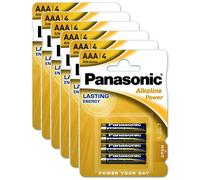 Panasonic Lot de 6 Blisters 4 Piles Alcaline Power BRONZE LR03/AAA (Micro) 1,5 V
