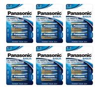Panasonic Lot de 6 Blisters de 2 Piles Evolta Baby C LR 14