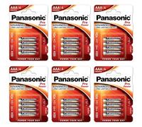 PANASONIC Lot de 6 Blisters de 4 Piles Alcaline Pro Power Gold AAA LR03-1,5V
