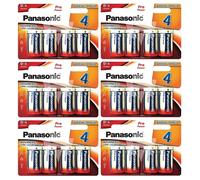 Panasonic Lot de 6 Blisters de 4 piles POWER GOLD LR20
