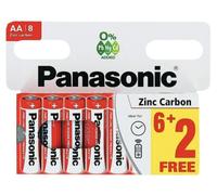 Panasonic Lot de 8 Piles AA Zinc-Carbone