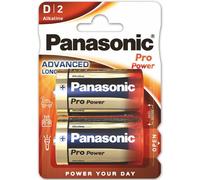 2 Piles Alcalines D / LR20 Panasonic Pro Power