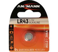 Panasonic LR43-V12GA, 186, 84, LR1142 Pile bouton Panasonic alcaline LR43EL/1B