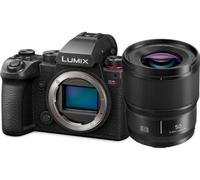 Panasonic LUMIX DC-S5 II Boîtier de caméra plein format sans miroir avec objectif 50 mm F1,8, 4K 60p et 6K 30p, écran flip, WLAN, AF à détection de phase hybride