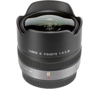 Panasonic Lumix H-F008E - objectif fisheye - 8 mm - f/3.5 ED - Micro Four Thirds - pour Lumix GX7 ; Lumix G AG-GH4UP, DC-GX880, DMC-G70, G7M, GX8, GX80, GX8A, GX8H, GX8K, GX8M