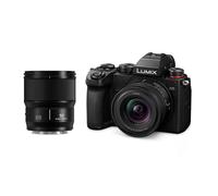 Panasonic Lumix S5D | Appareil Photo Hybride Plein Format + Lumix S 18-40mm F4.5-6.3 + Lumix S 50mm F1.8 (24MP, 4K 4:2:2 10bit, Double Stab., V-Log, Anamorphique, Tropicalisé), Noir