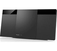 Panasonic Micro chaine hifi tout en un SC-HC300EG-K I 20W Lecteur CD Radio FM Auxiliaire Auto-Play Bluetooth fixation murale Desing moderne noir - Version Française