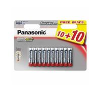 Pack de 10+10 piles Panasonic Everyday Power LR03 AAA G
