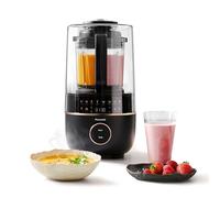 Panasonic MX-HG4401KXE Blender Chauffant, 1.2L, 800W, Chaud et Froid, 9 modes Automatiques, 10 Vitesses, Minuterie, Maintien au Chaud, Nettoyage Automatique, Noir et or Rose