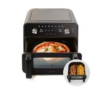 Panasonic NF-BC1000 Friteuse à Air Flexible avec Fenêtre, XL Panier Flexible, Séparateur Amovible, 9,6L, 30°-230°C, Vapeur Douce, 8 Préréglages, Nettoyage Facile, Noir