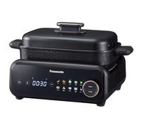 Panasonic NF-GM400KXE Multicuiseur Électrique 4-en-1, 1400W, 40-250°C, 9 Modes Automatiques, 4 Accessoires,Extracteur de Fumée, Lavable au Lave-Vaisselle, Cordon de 2,5m, Noir