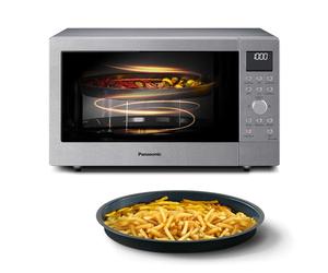 Panasonic NN-CD58RSEPG Four à Micro-Ondes combiné 4 en 1 27 L avec mode Airfryer, Inverter 1000 W, Grill 1300 W, Convection, 19 Programmes Automatiques, Acier Inoxydable