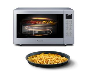 Panasonic NN-CT57RMEPG 27L 4-en-1 Micro-ondes Combiné Inverter avec Friteuse à Air, 1000W, 19 Programmes Auto, Cuisson Convection Gril, Design Compact Gain de Place, Argenté