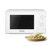 Panasonic NN-E20JWMEBG Four à Micro-Ondes avec Plateau Tournant en Verre, 20L, 800W, Option Décongélation, 5 Niveaux de Puissance, Minuterie, Blanc