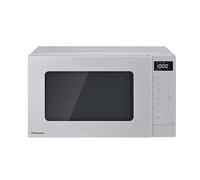 Panasonic NN-GT23QMBPQ Four à micro-ondes avec plaque en verre et étagère métallique, 800 W, 1000 W, écran LED, dégivrage automatique, 9 programmes automatiques, minuterie, argent