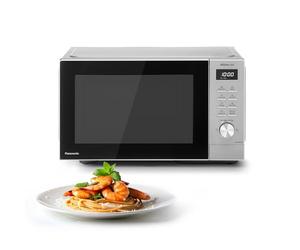 Panasonic NN-SD36QSEPG 29L Four à Micro-Ondes Solo en acier inoxydable, 1000W, Décongélation Automatique, 11 Programmes Automatiques, Molette