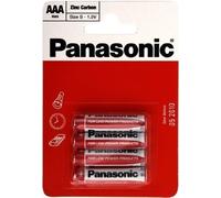 PILES R03 AAA SALINE CARBONE ZINC 1.50V x4 PANASONIC