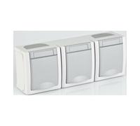 Panasonic Panasonic Prise 3 fois horizontale FR-AP IP54 90591498-DE Quantité:1