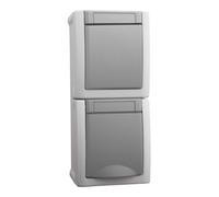Panasonic Panasonic Prise/interrupteur combiné vertical FR-AP IP54 gris 90591098-DE Quantité:1