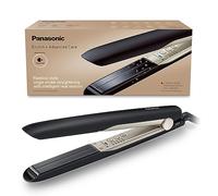Panasonic - Personalcare EH-HS0E-K825 | Fer à lisser professionnel, Technologie Nanoe, Chauffage intelligent, 5 températures, Plaques flottantes 3D en céramique, Système anti-torsion, Noir et argent