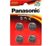 4 Piles CR2032 Panasonic Bouton Lithium 3V