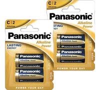 Panasonic piles alcalines Power C LR14 4 pièces longue durée performantes