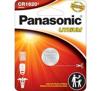 Panasonic Piles bouton CR1620 3,0 V au lithium longue durée résistantes aux enfants, emballage basé sur des normes, 1 paquet de piles