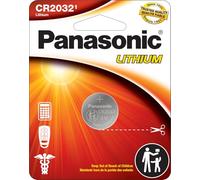 Panasonic Piles bouton CR2032 3,0 V au lithium longue durée résistantes aux enfants, emballage basé sur des normes, 1 paquet de piles