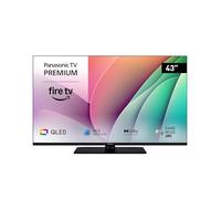 Panasonic Premium TV-43W80AEZ, Série W80 43 Pouces 4K Ultra HD QLED Smart TV, 2024, Fire TV, Dolby Vision & Atmos, Game Mode Plus, Controle Vocal Alexa, Airplay, Noir