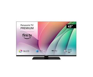 Panasonic Premium TV-43W80AEZC, 43 Pouces 4K Ultra HD QLED Smart TV Fire TV | Dolby Vision & Atmos, Game Mode Plus, Controle Vocal Alexa, Airplay, Téléviseur Intelligent, Série W80